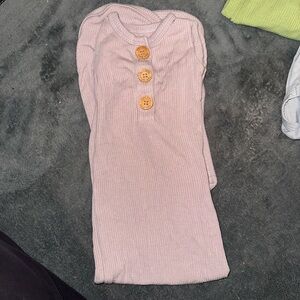 Ribbed Kyte baby knotted gown